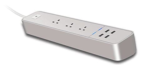 ORCI 1.8M Wi-Fi Smart Plug,Smart Power Strip 4 USB Charging Ports and 3 Smart AC Plugs Compatible with Alexa, Voice Controlled by Echo and Google Home -White