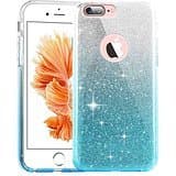 iPhone 7 Plus Case, Minco [Bling Crystal] Lightweight Fashion 3 Layer Hybird Anti-Slick Soft Case Slim Fit Back Cover [Shock Absorption] TPU &amp; PC Defender for Apple iPhone 7 Plus/Pro 5.5"(2016)-Blue