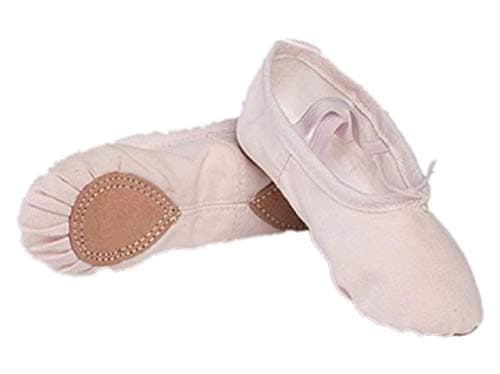 Soft Comfortable Ballet Dance Canvas Shoes Light Pink Colour | Ballet Slipper for Dance Class, Yoga, Professional Dancers for Kids, Girls, Boys, Women, Men