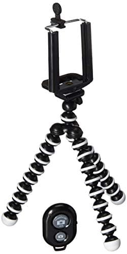 ARNIL iPhone Tripod Tripod for iPhone Portable and Adjustable Phone Tripod Stand Holder for iPhone, Cellphone, Camera with Universal Clip and Remote Shutter