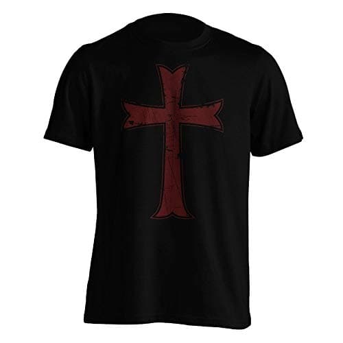 Crusader Knights Templar Distressed Cross Men's T-Shirt