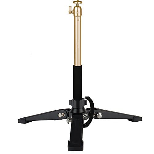COMAN Selfie Stick Kit Included E300L Extension Shooting Pole and MT10 3-Leg Support Base Load Capacity 13.2 LB, with Phone Holder and Bluetooth Remote for Cellphones and Action Cams (Gold)