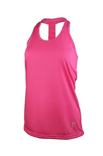 Racerback Tank|Cool Comfort with Moisture-Wicking Poly-Rayon by Privagio (Pink) XL