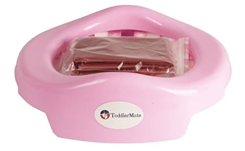 ToddlerMate Travel Potty - Compact, Lightweight &amp; Includes Disposable Liners - Pink