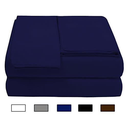 Bed Sheet Set (California King,Blue)Deep Pocket Soft 1800 Double Brushed Microfiber Hypoallergenic Bedding Wrinkle, Fade, Stain Resistant - Flat Sheet,Fitted Sheet &amp;2 Pillow Cases - 4 Piece