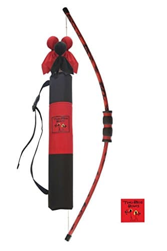 Two Bros Bows Red Dragon Combination Set- 3 Arrows 1 Bow 1 Quiver Bag 1 Bullseye-Toy Archery Set