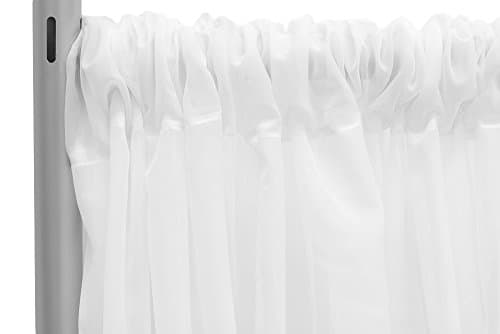 Sheer Voile 8ft H x 118" W drape/backdrop - White