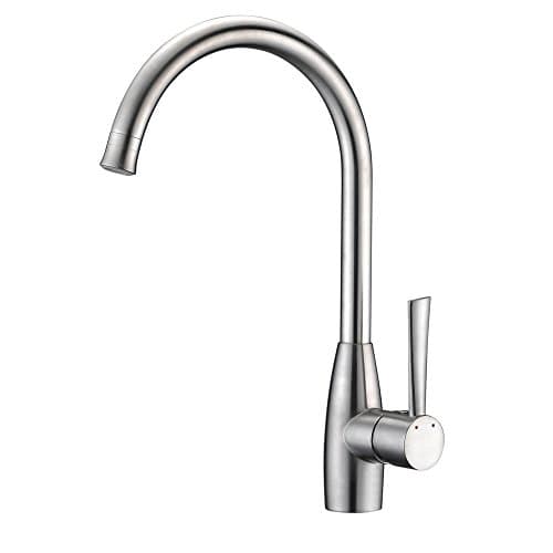 SURNORME Single Handle High Arch Kitchen Sink Faucet 360 Degree Rotatable Hot and Cold Water Mixer Tap