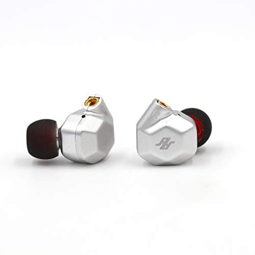 TENHZ K5 2BA+2DD Quad Driver in-Ear HiFi Earphone with Aluminum Alloy Housing, Detachable MMCX Cable (Silver)
