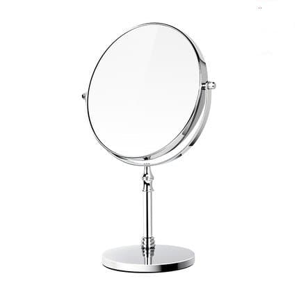 Omnihome 3X Magnifying Makeup Vanity Mirror, 7 - inch Tabletop Mirror, Two - Sided 360° Rotate Cosmetic Mirror for Desk Bedroom Bathroom, Round