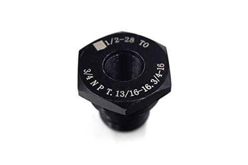 1/2-28 RH to 3/4-16, 13/16-16, 3/4 NPT Black Oxidized Iron Screw