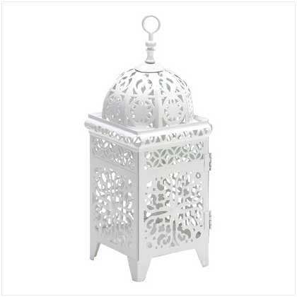Tom & Co. 10 Wholesale White Scrollwork Candle Lantern Wedding Centerpieces