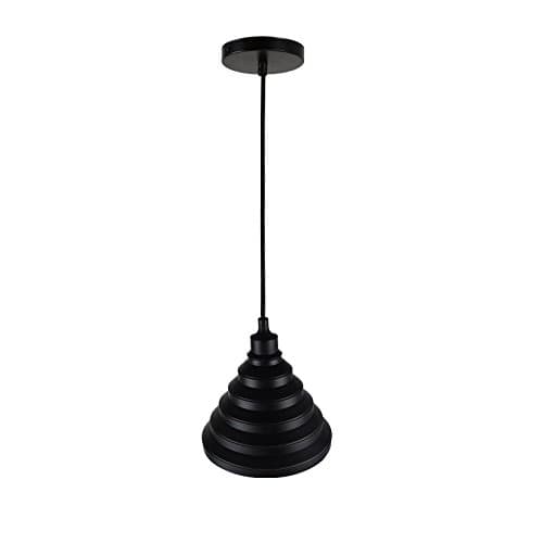 Modern Electric Pendant Lights with Foldable Black Silicone Lampshade, a Unique Ceiling Hanging Lamp for Dining Room, Study Room, Bed Room or More