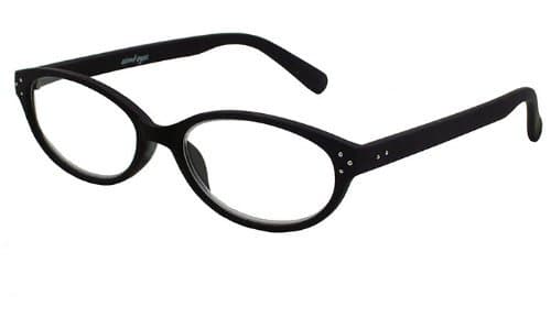 About Eyes G230 Ynez Black with Silver Dots Ready to Wear Reading Glasses Strength +3.50 with Soft Case by About Eyes