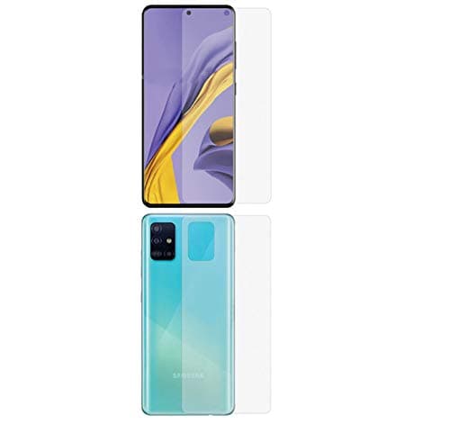 Napfond Premium Front And Back Ultra Clear Screen Guard (Better Than Temper Glass) For Samsung Galaxy A71 (Doesnot Cover Edges)