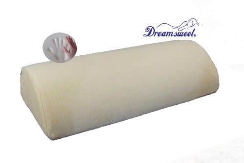 16 D-Shape Memory Foam Half Roll Bolster Round Pillow w/ Removable Cover- Beige - by Dreamsweet by Dreamsweet