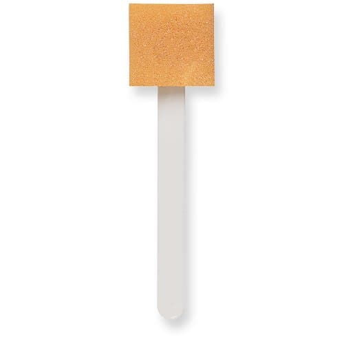 Qosina 17003 Yellow Polyurethane Sponge on a Stick with Polystyrene Handle, 7-1/2" Length (Pack of 25)