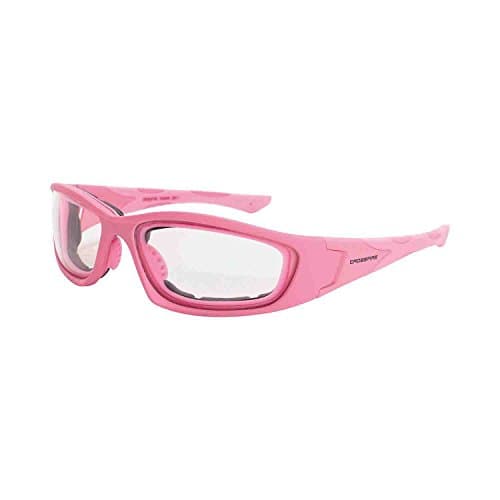 Crossfire Garrison Safety Glass, Pink Frame, Clear Lens