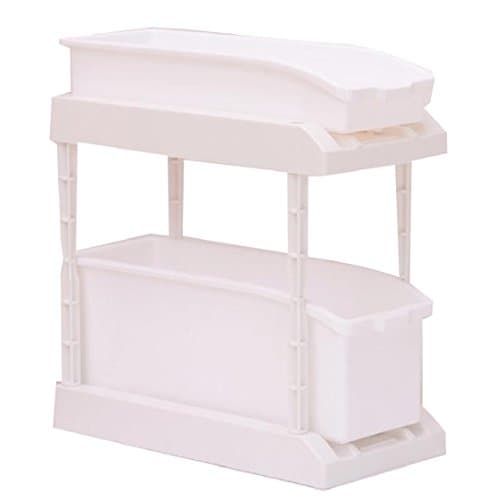 Freely Shelving Unit Wire Purpose Industrial Pipe Embellished Bookcase White 2 shelves