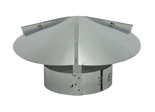 Chimney Flue Cone Top Rain Cap - Galvanized 5 inch