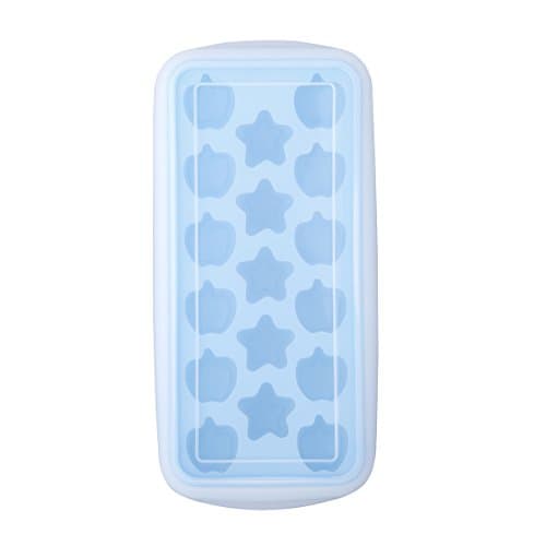 GANJOY Silicone Ice Cube Trays Molds, Candy Chocolate Molds with Lids - Blue