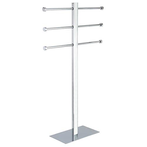 Freestanding Stainless Steel Towel Holder in Chrome, Includes Hardware