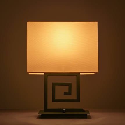 YanCui@ Lighting decorative Utility Table Lamp Style Fret Fabric Table Lamp Dimmable Bedroom Study Bedside Living room Study Classical El Bulli Chinese style Table Lamp