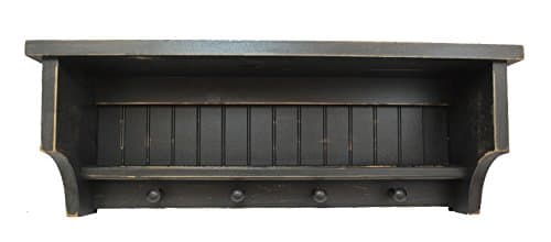 GNR TRADES Distressed Country Rustic Decor Beadboard Peg Shelf 2'