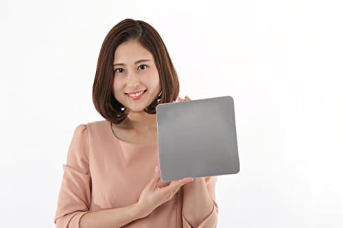 HSJ　19×19㎝ 2pcs Break Proof DIY Acrylic Mirror Decorative Mirrors Self-adhesive Wall Stickers Mirror Decor Tiles Mirror ( Useful Stand Included) (Rounded Square)