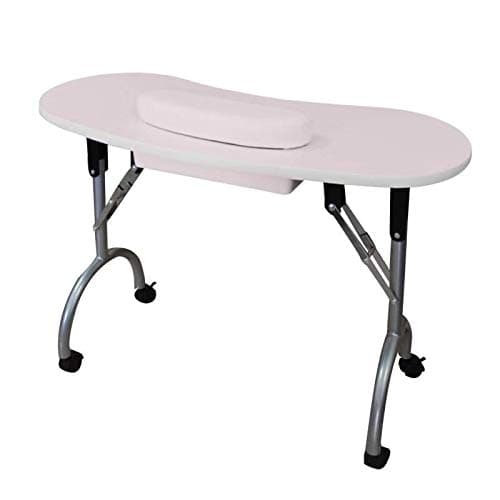 Lillyvale® Portable Folding Foldable collapsible Manicure Table Nail Technician Workstation Art Desk Pull Out Drawer + Carry Bag + Wrist Rest