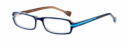 R.E.M. Ink Serif Designer Reading Glasses in Navy ; +1.00
