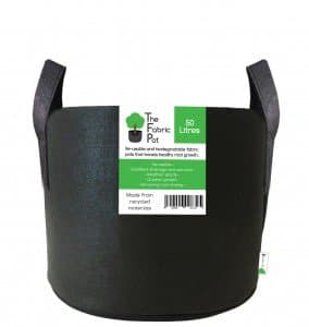 The Fabric Pot Hydroponics Fabric Pot Breathable Pots Container Grow Bag Plant Litre UK (50L, Black Round)