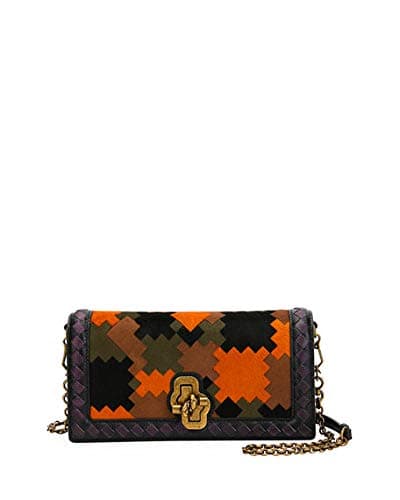 Bottega Veneta Knot Chain Clutch Bag in Puzzle Patchwork Made in Italy