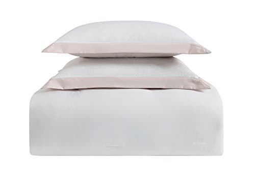 Truly Soft Everyday Hotel Border Comforter Sets 7 Piece, King, White/Blush