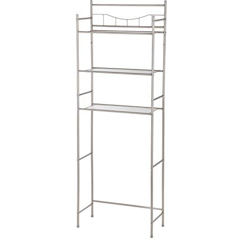 Beepels Bathroom Space Saver Storage Organizer 3 Tier Rack, Durable, Sturdy, Satin Nickel Metal, For Toiletry, Towels, Toilet Paper, Makeup Bags, Shaving Kits & More | Tidy, Organize & Save Space