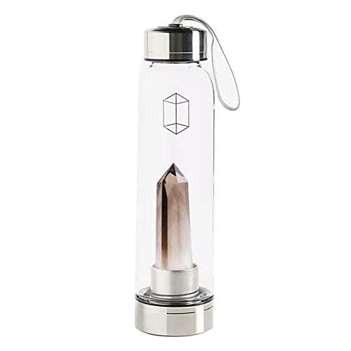 chiechiee Natural Crystal Healing Obelisk Wand Elixir Quartz Crystal Water Bottles 500ml