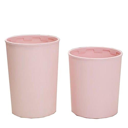 YUGDSIMB No Cover Plastic Trash Cans , Pink , 8L