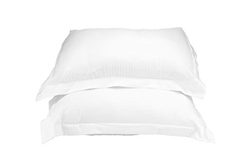 La Vie Moderne 1800 Thread Count Microfiber Queen Pillow Shams, White (Set of 2)