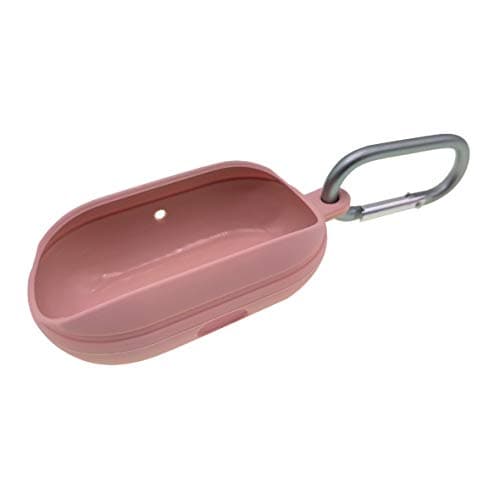 Silicone Shock Proof Protective Carrying Case for Samsung Galaxy Buds cover | One comes with Keychain for Samsung Galaxy Buds Black (Pink)