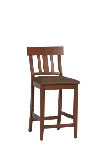 Linon Home Dcor Linon Torino Collection Slat Back, Dark Cherry Counter Stool, 16.88" W x 20.13" D x 37" H