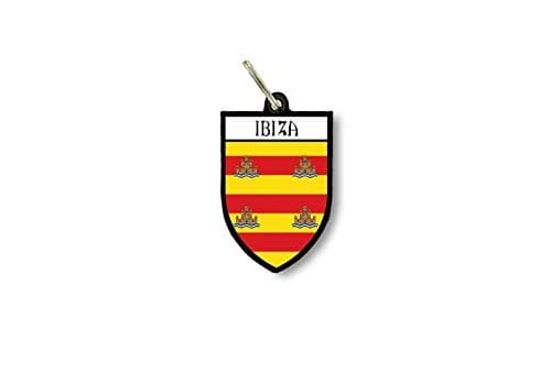 Keychain Key Chain Ring Flag National Souvenir Shield Ibiza Spain