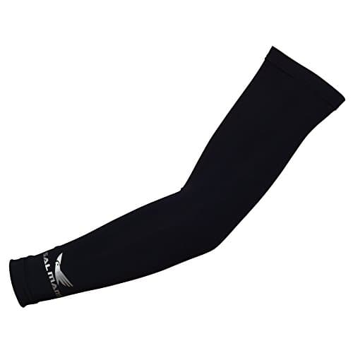 Salmans Compression Arm Sleeves (2 Sleeves)- Graduated Compression Arm Sleeves for Baseball, Basketball,Cycling, Running and Outdoor activities (Small/Medium, Black)
