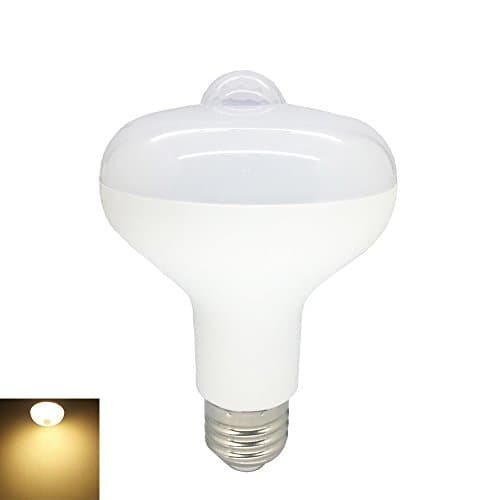 LED BR30 flood light bulbs 12W 1000lm-100W Equivalent Motion Sensor Light Bulb Auto On/Off Infrared Sensor Motion Activated light bulb Detection Outdoor/Indoor LED Night Light bulb (BR30-12W-3000K)