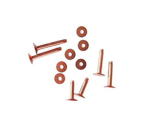 Assorted Copper Rivets & Burrs 12 Piece #9 Saddles tack repair