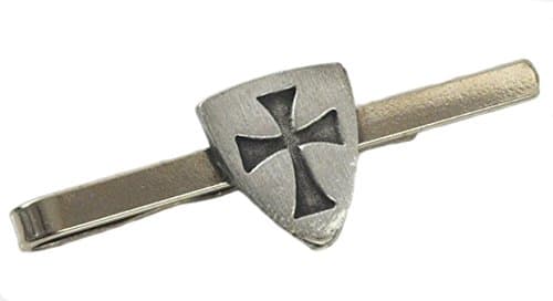 English Pewter Templar Shield Tie bar