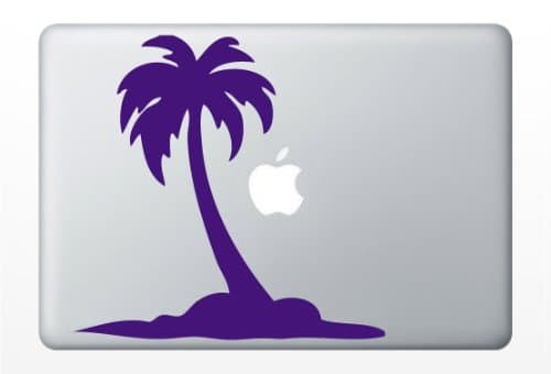 Palm Tree Laptop Decal | Car Vinyl Sticker (Violet)