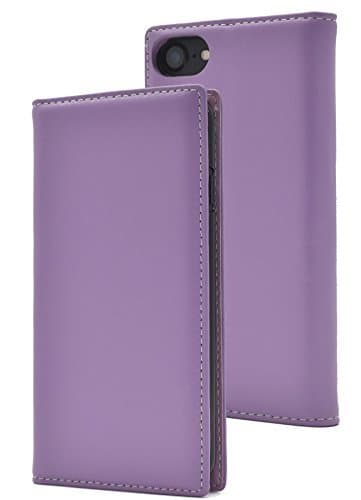 PLATA for iPhone6 / iPhone6s / iPhone7 / iPhone8 Case Sheepskin Leather Lamb Leather Case Notebook type [ lavender ]