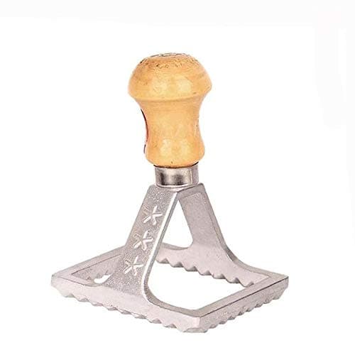 MBB Ravioli Maker Stamp Dumpling Mold Homemade Wood Handle 2.75" Square Shape