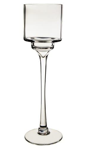 CYS EXCEL Long Stem Candle Holders, Hurricane Candle Holder, Pillar Candle Holder (4" Wide x 14" Tall)