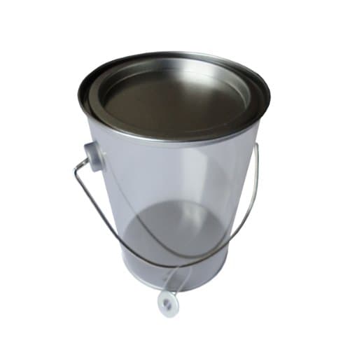 Hampton Art Wrap it Up Plastic Paint Can with Tin Lid, Small, Silver